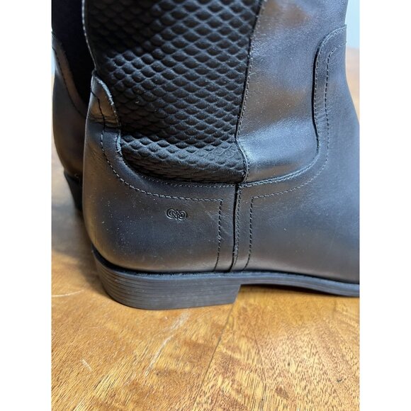 COLE HAAN Women’s 11 B W04181 Black Leather Riding Boots Tilley Stretch Calf - Picture 4 of 7